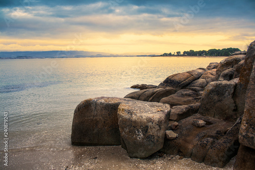 Coastal rocks at dawn