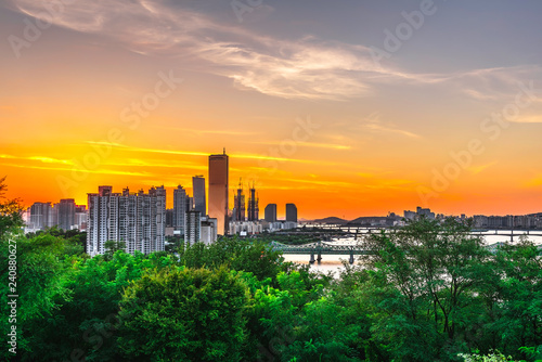 Canvas Print Seoul City Skyline, the best view of South Korea