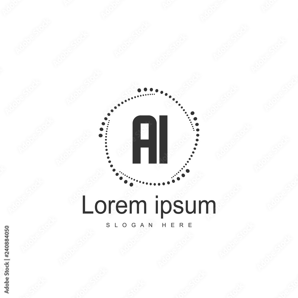 Initial Letter AI Logo Template Vector Design Initial Letter AI Logo Template Vector Design