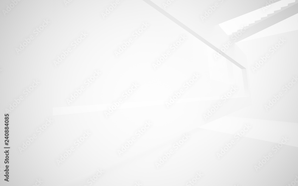 Abstract white interior multilevel public space with window. 3D illustration and rendering. Abstract white interior multilevel public space with window. 3D illustration and rendering.