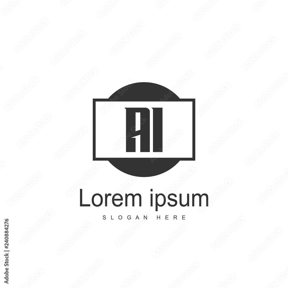 Initial Letter AI Logo Template Vector Design Initial Letter AI Logo Template Vector Design