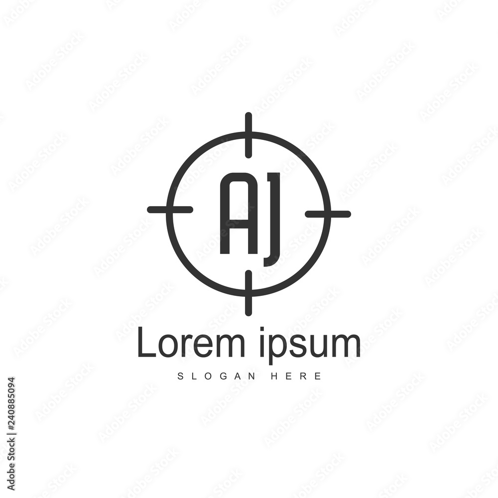 Obraz premium Initial Letter AJ Logo Template Vector Design
