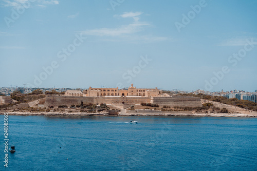 Fototapeta Naklejka Na Ścianę i Meble -  Typical Seaside port in Valletta in Malta