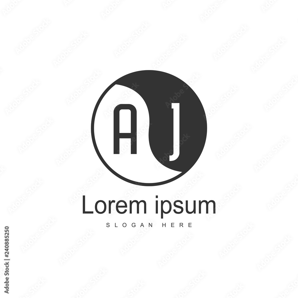 Initial Letter AJ Logo Template Vector Design Initial Letter AJ Logo Template Vector Design