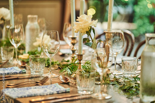 Photography Rustic Vintage Table settings for wedding or party