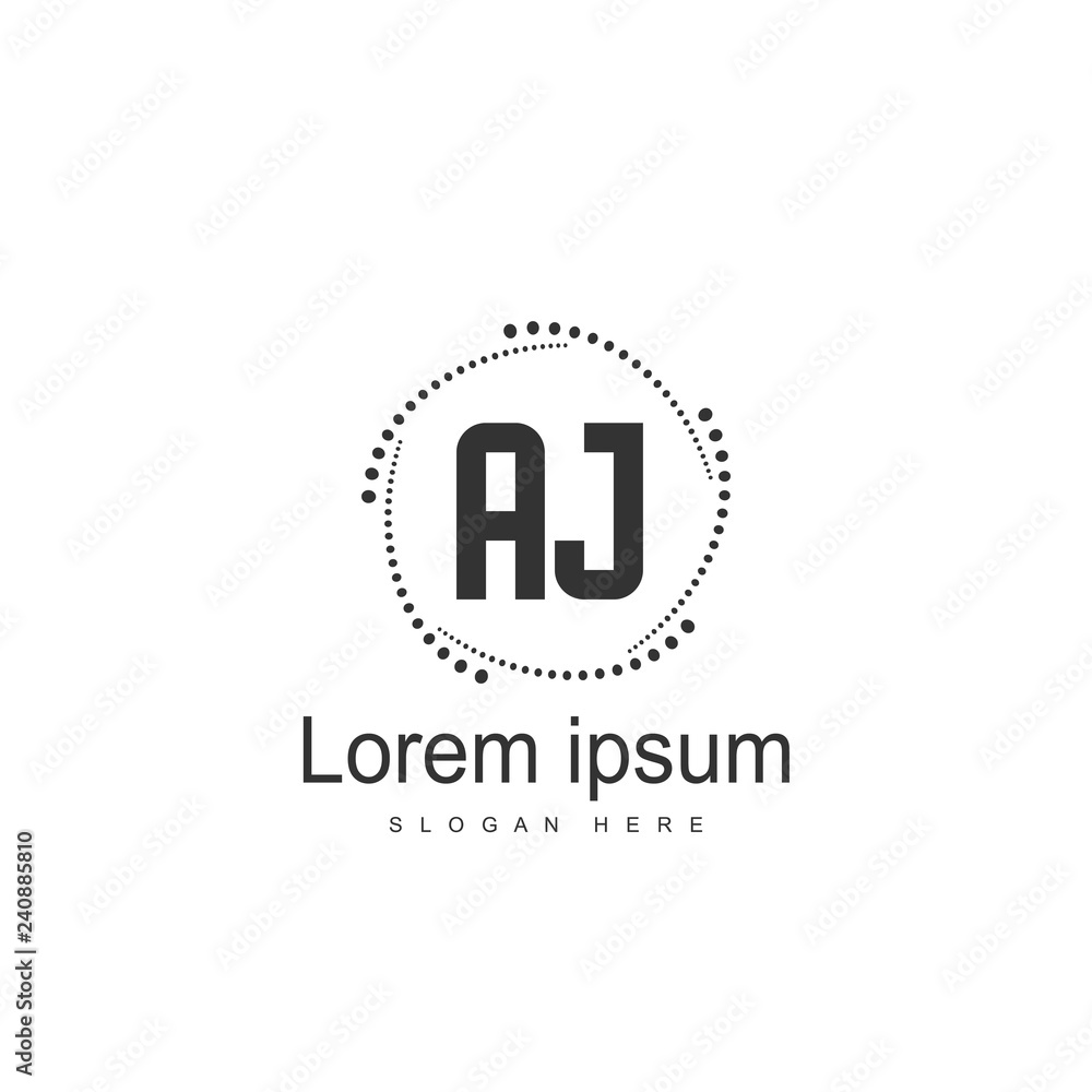 Initial Letter AJ Logo Template Vector Design Initial Letter AJ Logo Template Vector Design