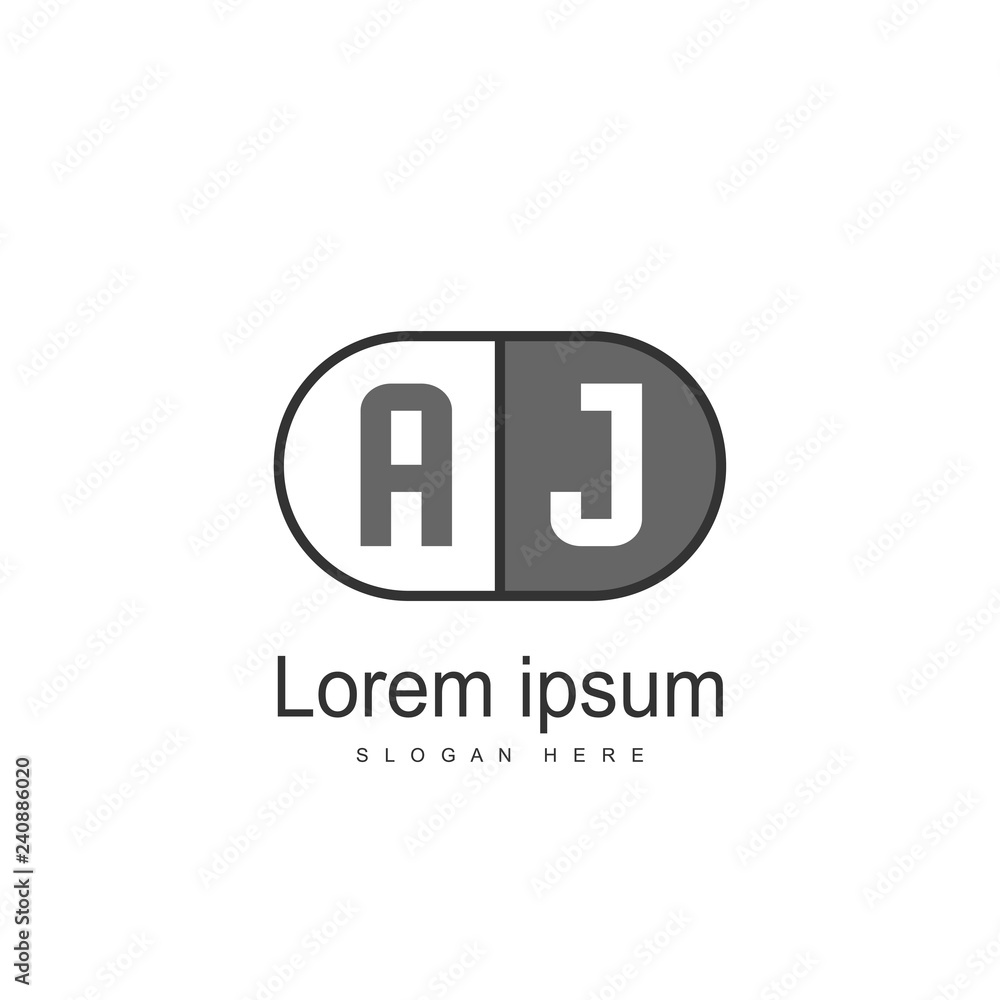 Initial Letter AJ Logo Template Vector Design Initial Letter AJ Logo Template Vector Design