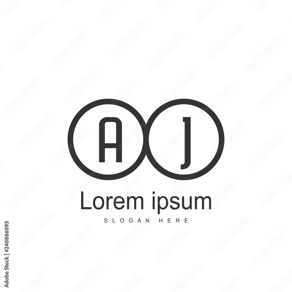 Initial Letter AJ Logo Template Vector Design Initial Letter AJ Logo Template Vector Design