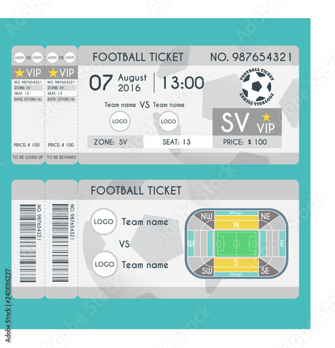 Football Ticket Modern Design