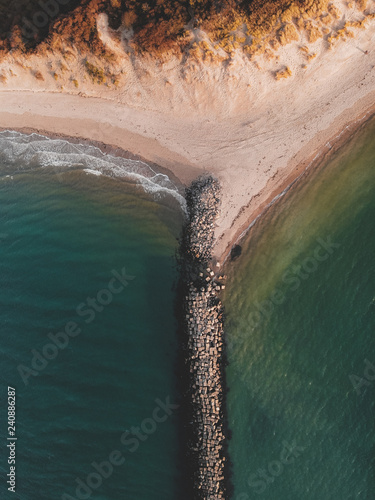 Drone shots of the Brouwersdam in Ouddorp, The Netherlands photo