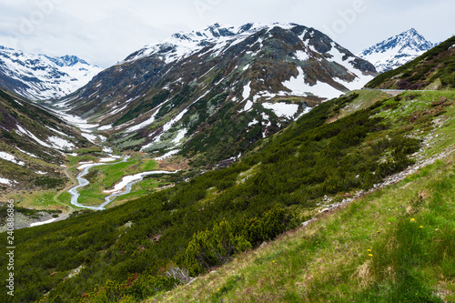 Summer Alps mountain landscape