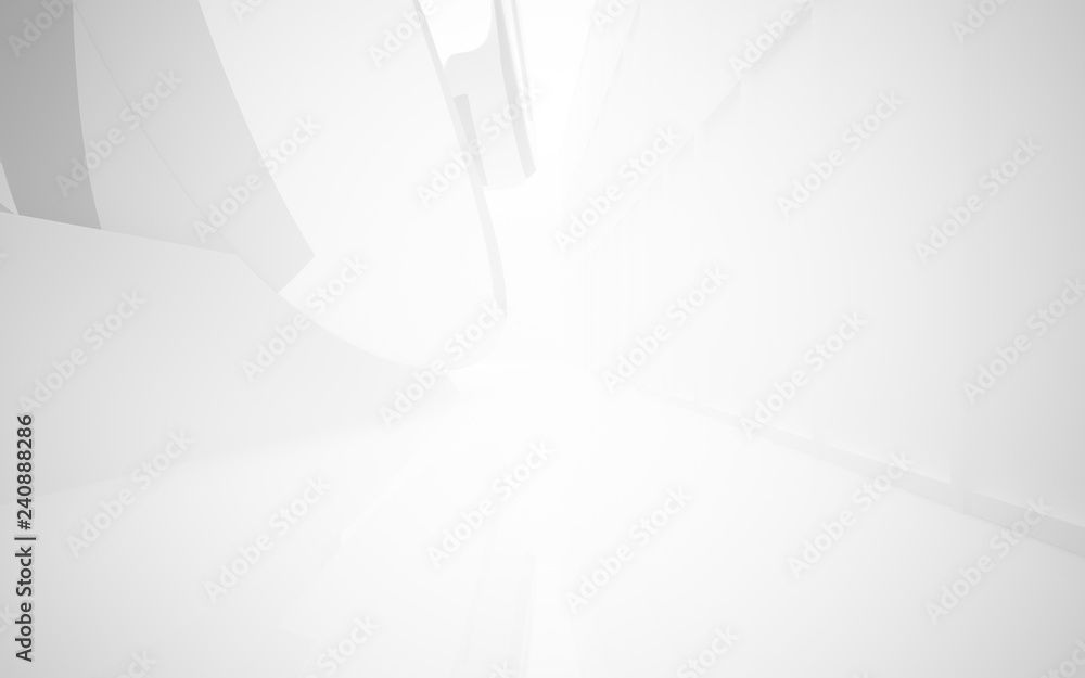 White smooth abstract architectural background. 3D illustration and rendering White smooth abstract architectural background. 3D illustration and rendering