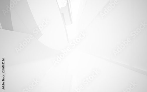 Wallpaper Mural White smooth abstract architectural background. 3D illustration and rendering Torontodigital.ca