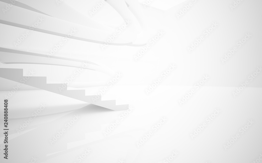 White smooth abstract architectural background. 3D illustration and rendering White smooth abstract architectural background. 3D illustration and rendering