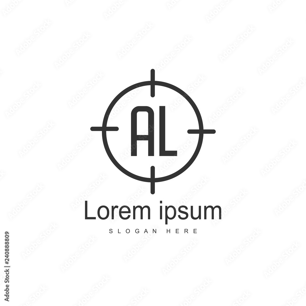 Initial Letter AL Logo Template Vector Design Initial Letter AL Logo Template Vector Design