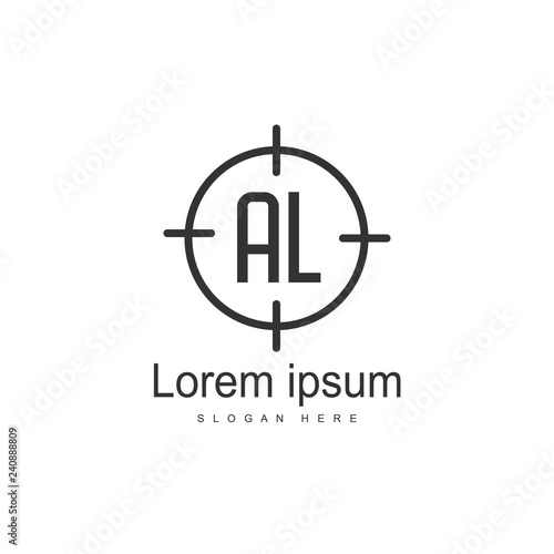 Initial Letter AL Logo Template Vector Design