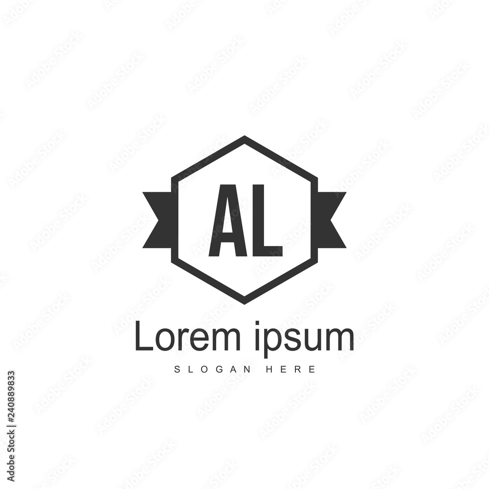 Initial Letter AL Logo Template Vector Design Initial Letter AL Logo Template Vector Design