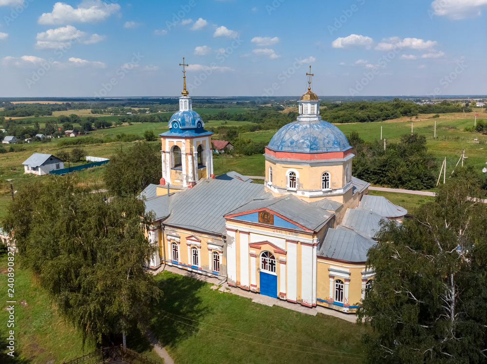 rural Orthodox church of the 19th century in Russia