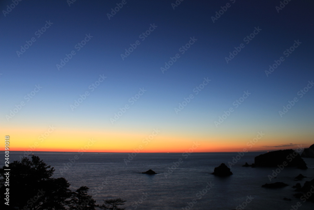 南伊豆　あいあい岬の夕日