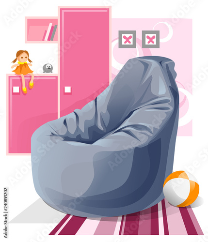 vector Padded bag furniture comfort bag chair