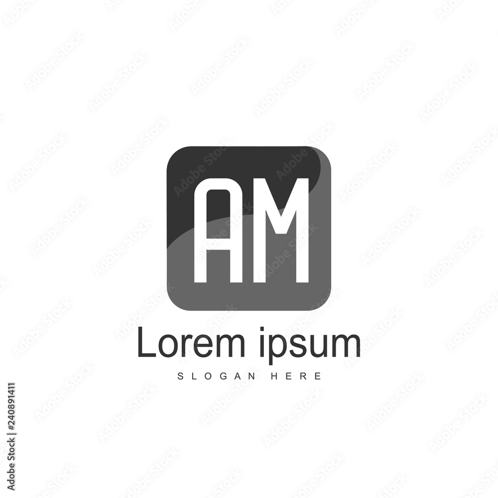 Initial Letter AM Logo Template Vector Design Initial Letter AM Logo Template Vector Design