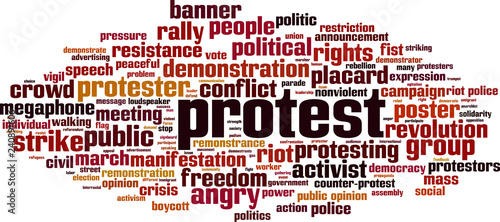 Protest word cloud