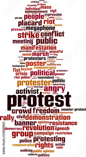 Protest word cloud