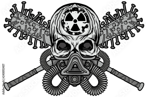 Gothic coat of arms with skull, grunge vintage design t shirts
