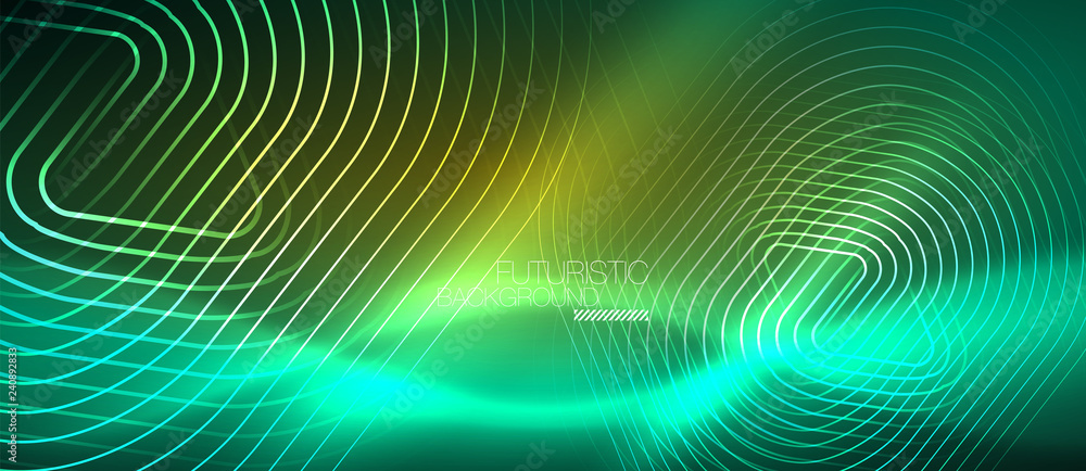 Color shiny neon lights background with abstract lines Color shiny neon lights background with abstract lines