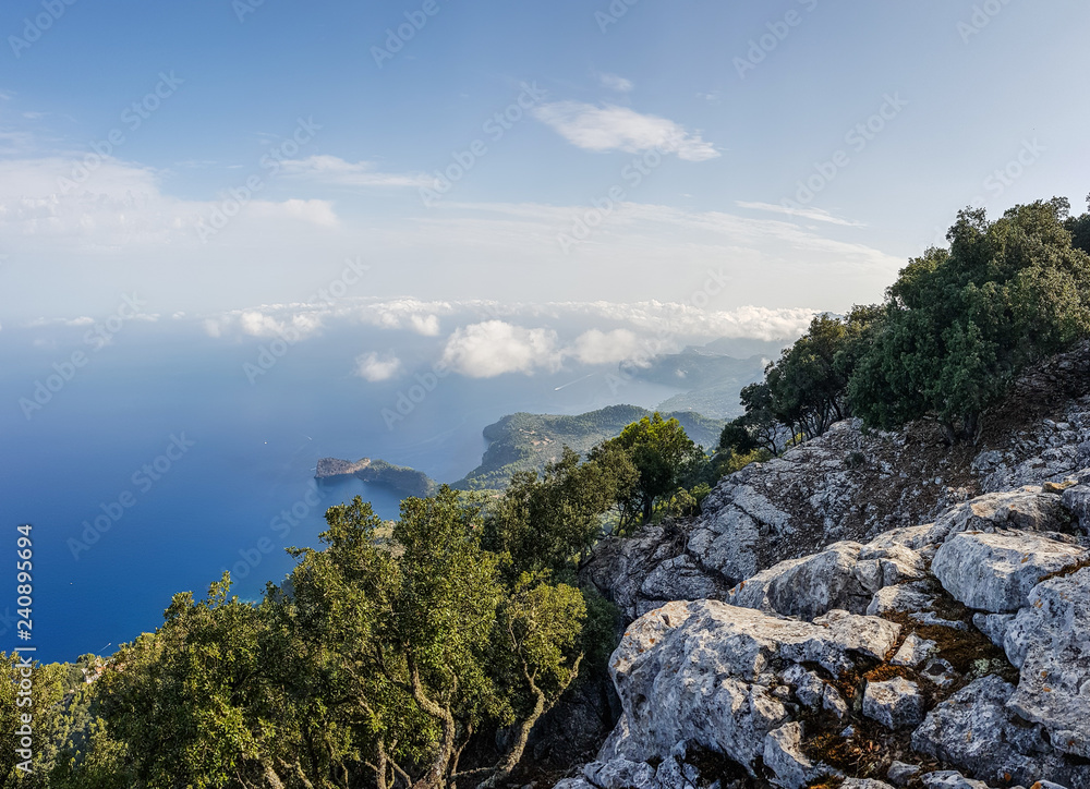 Panorama in den Bergen von Valdemossa, Mallorca