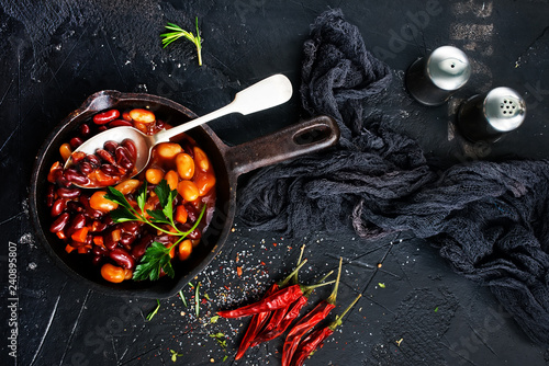 Tableau sur toile fried beans