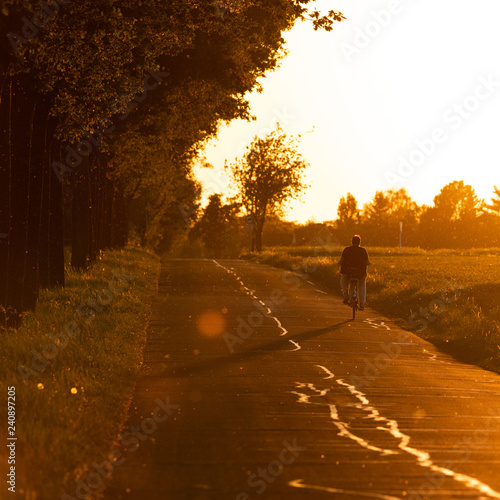 Straße im Abendlicht