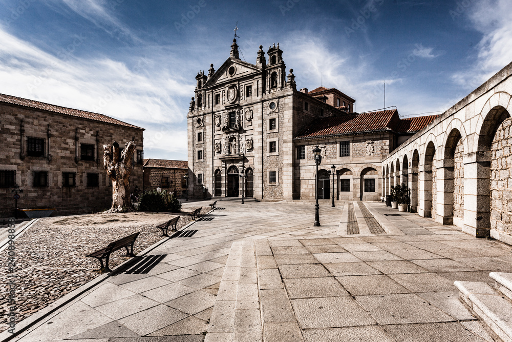 Fototapeta premium Church and convent of St Teresa of Jesus. Avila, Castilla Leon. Spain