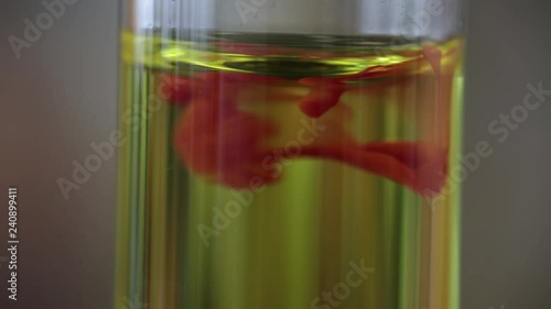 Chemical reaction in a test tube - Silver Chromate.