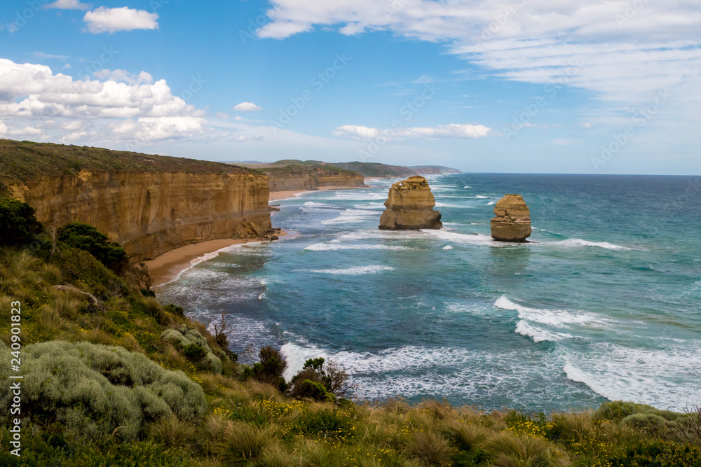 Obraz premium Twelve Apostles - Nationalpark - Blick zum Strand bei den Gipson Steps