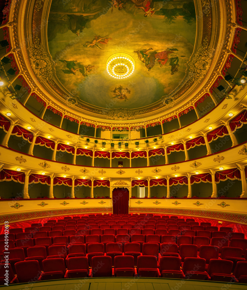 Obraz premium Croatian National Theatre in Sibenik old town