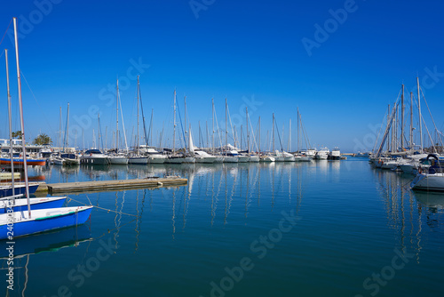 Denia marina port boats in alicante