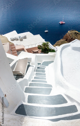 Seascape and traditional architecture Santorini Greece