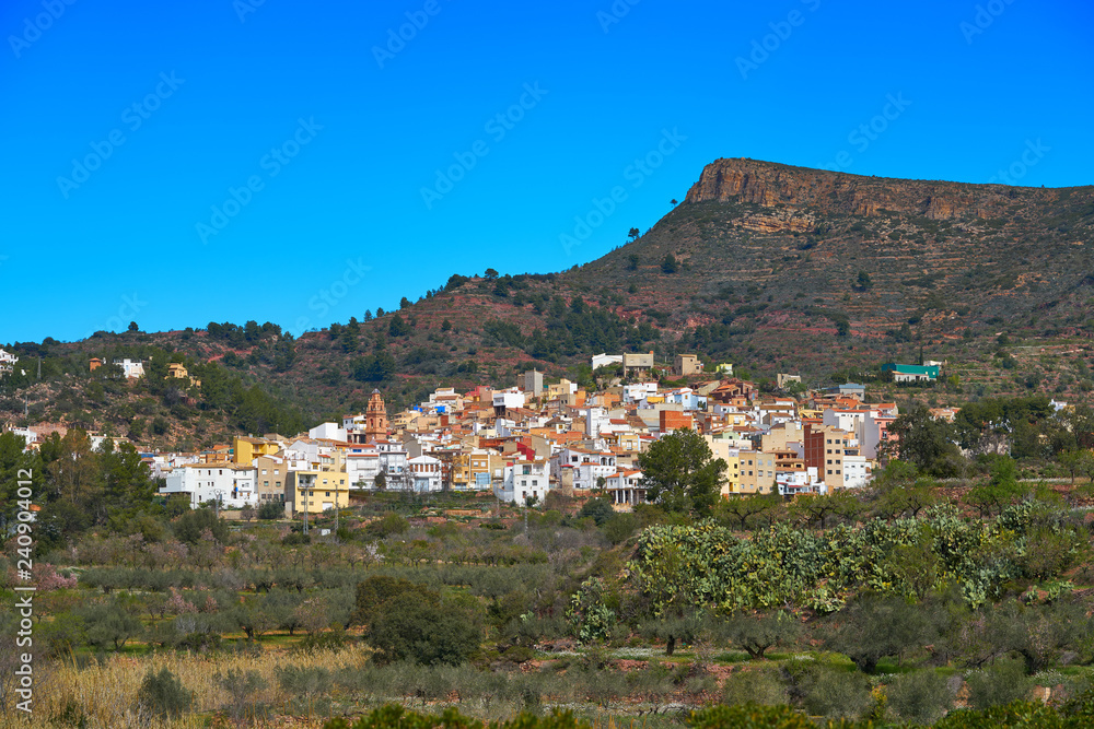 Gatova village in Calderona Sierra of Spain
