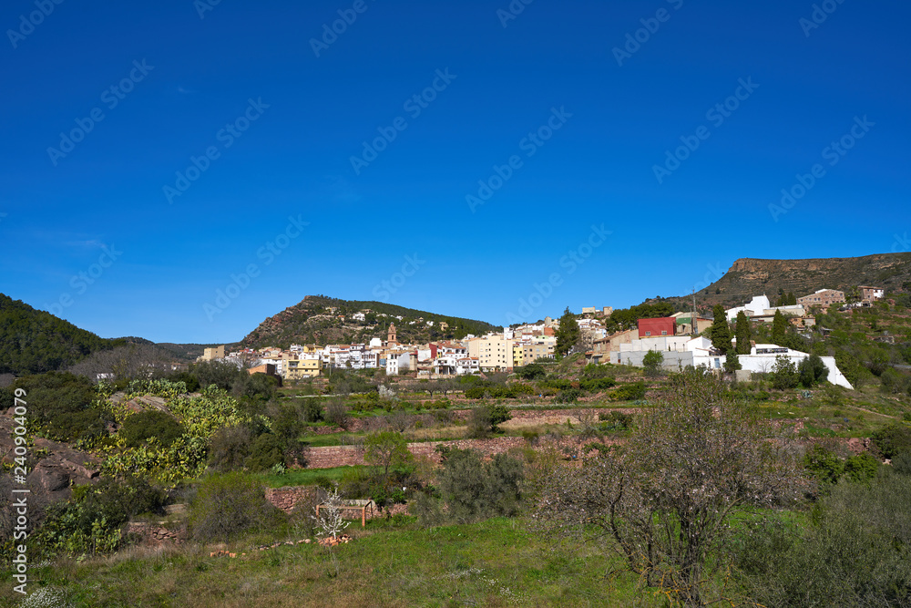 Gatova village in Calderona Sierra of Spain