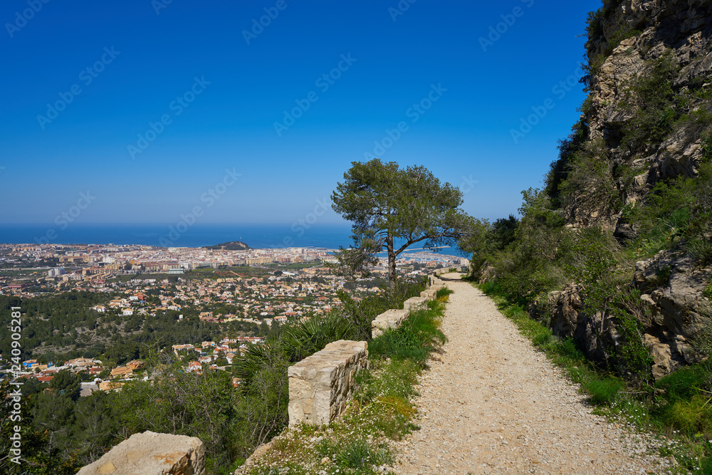 Denia village aerial from camino de la Colonia Denia village aerial from camino de la Colonia