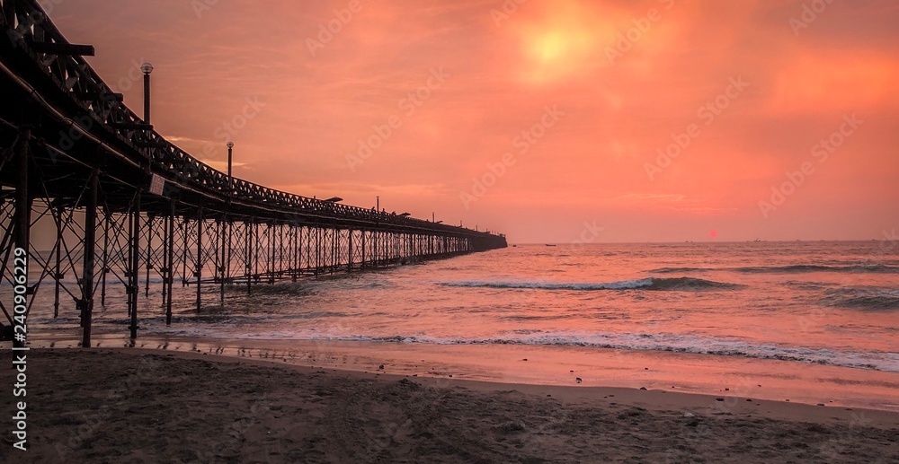 pier at sunset