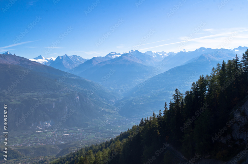 Fototapeta premium view of mountains Switzerland