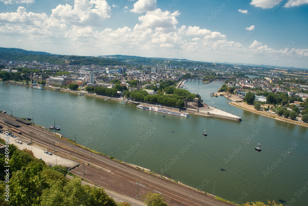 Koblenz am Rhein Blick aufs Deutsche Eck