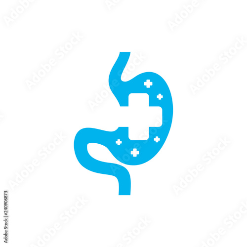 Wallpaper Mural Stomach with plus logo simbol, Healthy Stomach logo design Template Vector - Vector illustration Torontodigital.ca