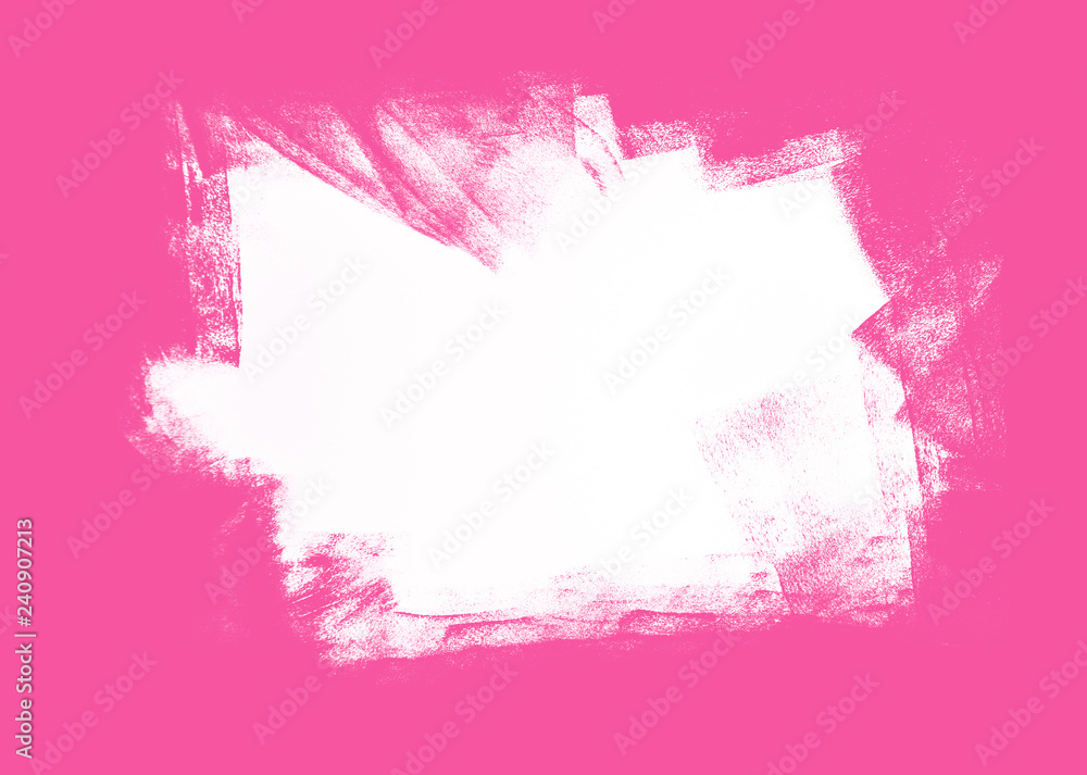 Obraz premium pink and white paint brush strokes background 
