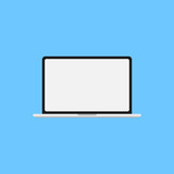 Laptop flat icon or illustration. Mockup isolated.