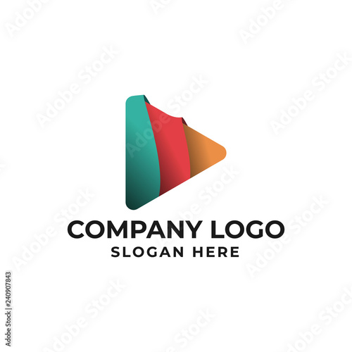 Free Download play button logo design vector template - GFXLoad