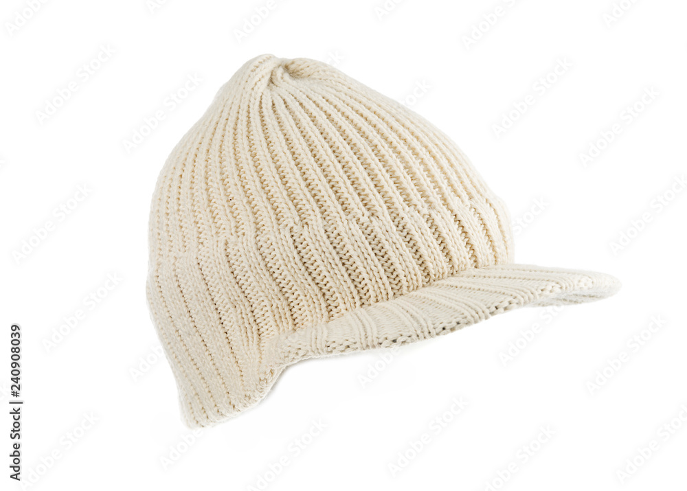 White Wool Beanie Hat Cap White Wool Beanie Hat Cap