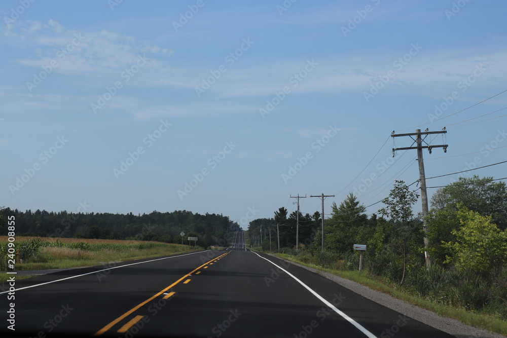 Fototapeta premium Long and beautiful countryside road